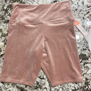 Colsie blush pink velvet biker shorts